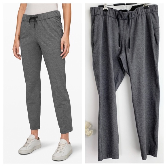 lululemon athletica Pants - Lululemon On The Fly pants heathered grey size 12